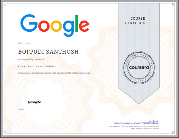 Python Certificate